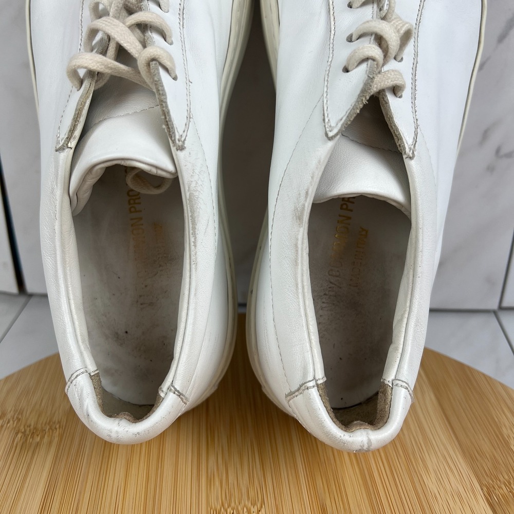 Common Projects Achilles Low Womens Size 9 [EU 39] White Leather Sneakers Shoes - Picture 11 of 13